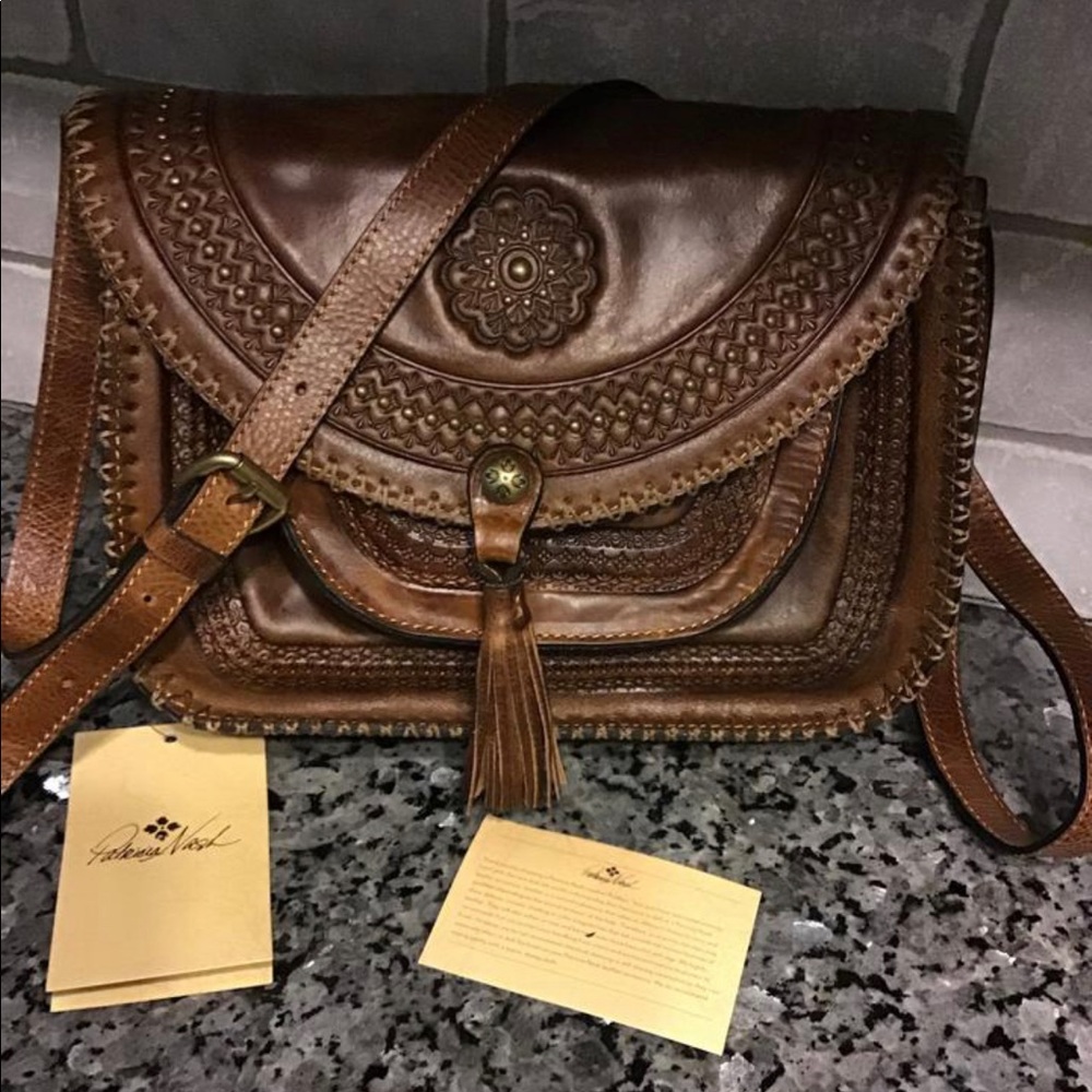Patricia Nash Vintage Leather Crossbody Cognac